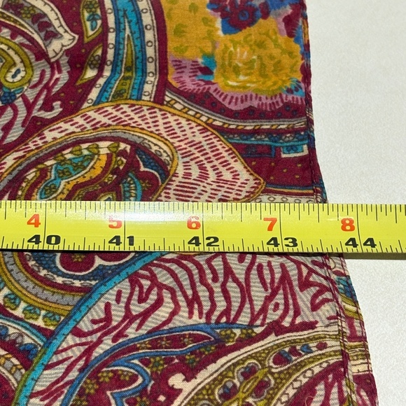 Cejon Scarf Wrap Shawl 70" X 44" NWT Fringe Fall colors Lightweight Paisley - Picture 10 of 10